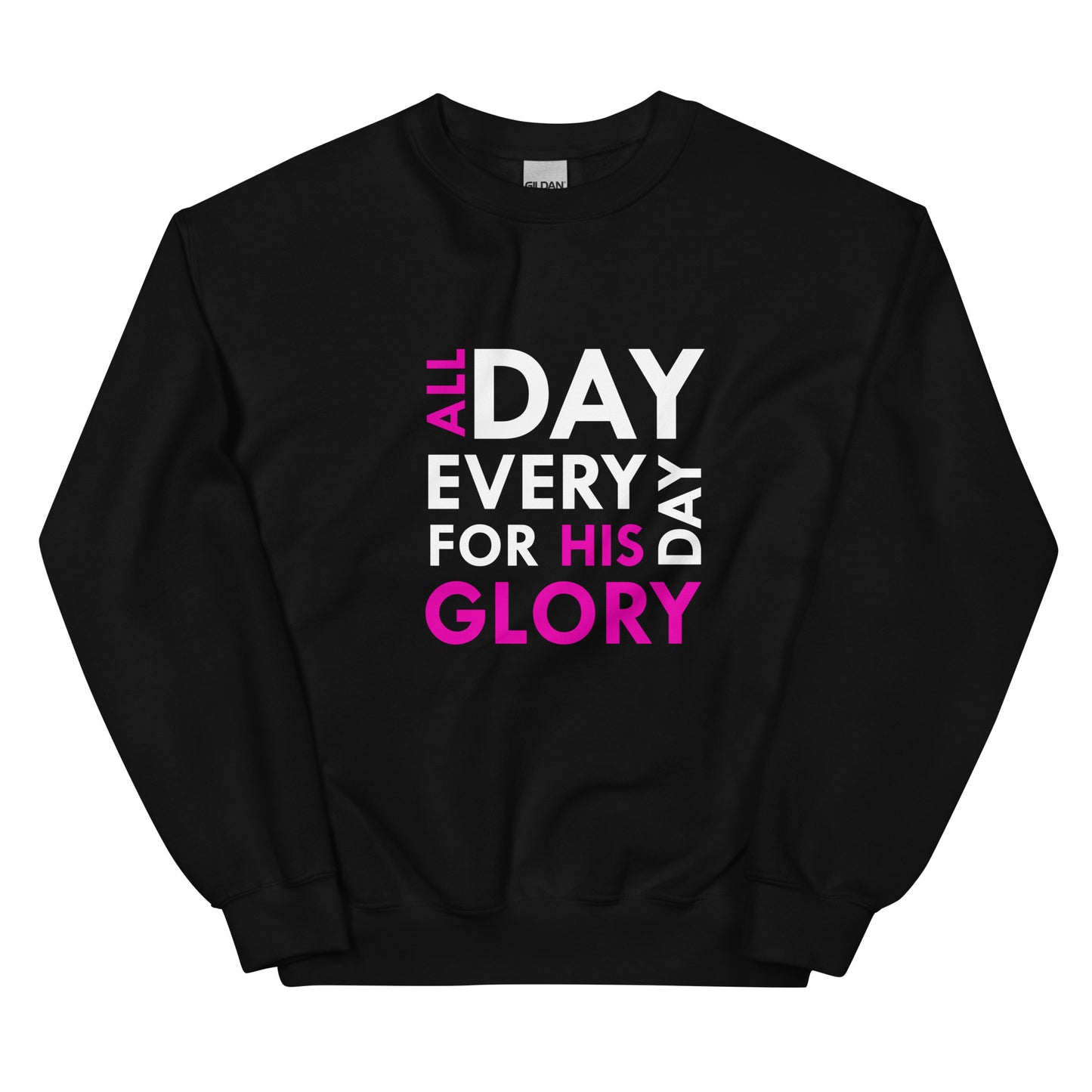 All His Glory Black w/Pink Sweatshirt