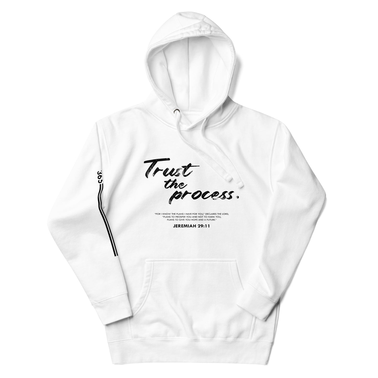 Trust The Process Black Text Hoodie